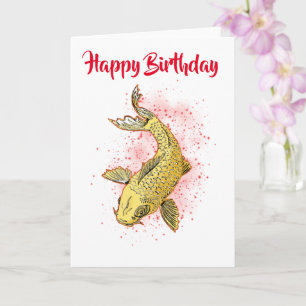 Koi Birthday  Card