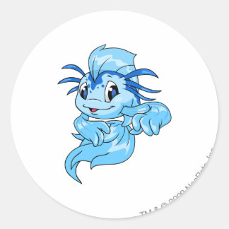 Koi Blue Classic Round Sticker