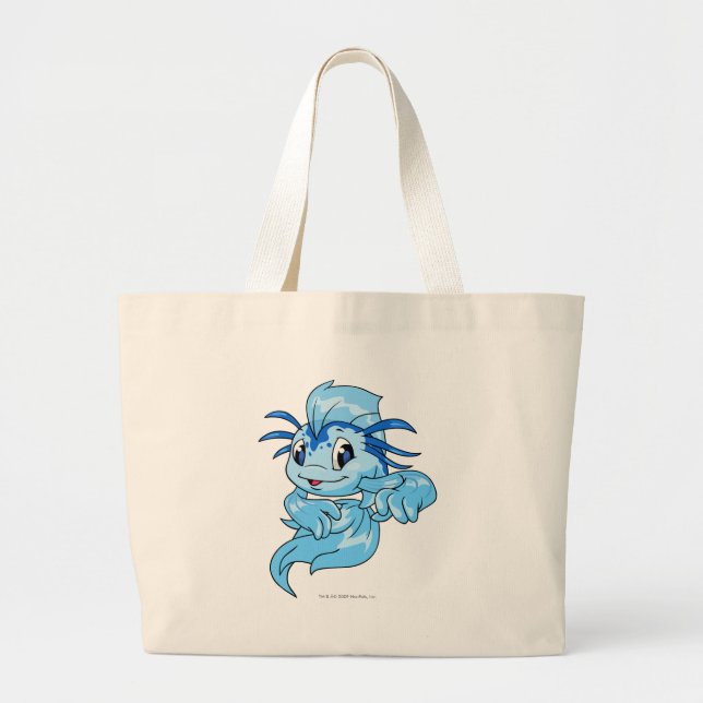 Koi Blue Large Tote Bag (Front)