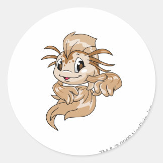 Koi Brown Classic Round Sticker