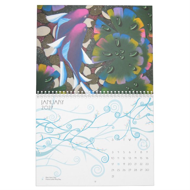 koi calender calendar (Jan 2027)