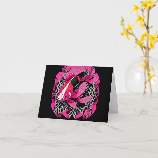 Koi Card (Yellow Flower)