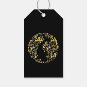 Koi Carp Black and Gold Exotic Gift Tags