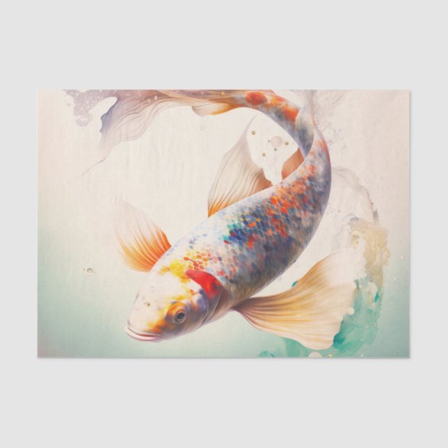KOI CARP decorative fish decoupage paper (Front)