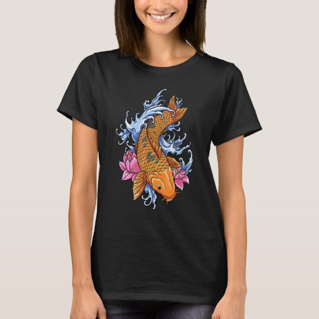 Koi Carp Fish Graphic Koi Fish Tee (Front)