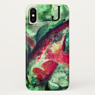 Koi Carp Fish Painting and a Letter iPhone X Case