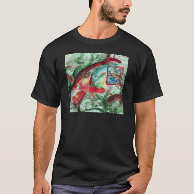 Koi Carp Fish Painting T-Shirt (Front)