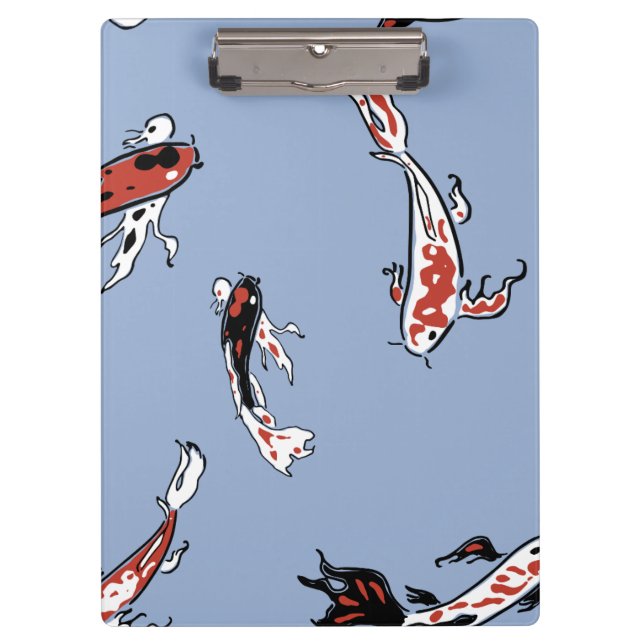 Koi Carp Fish Pattern Clipboard (Front)