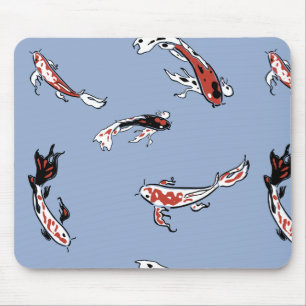 Koi Carp Fish Pattern Mouse Mat