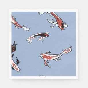 Koi Carp Fish Pattern Napkin