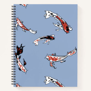Koi Carp Fish Pattern Notebook