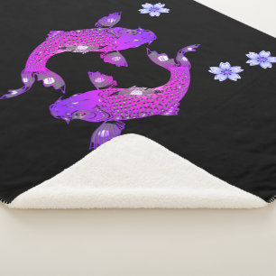 koi carp sherpa blanket