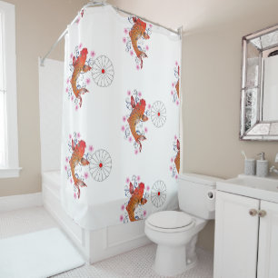 Koi carp shower curtain