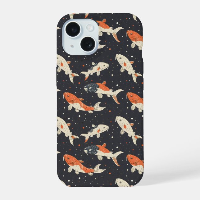 Koi Carps Pattern iPhone 15 Case (Back)