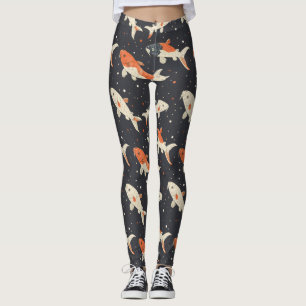 Koi Carps Pattern Leggings