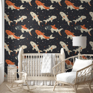 Koi Carps Pattern Wallpaper