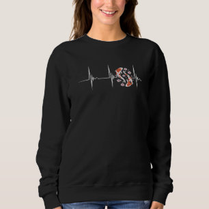 Koi Cherry Blossom Heartbeat Ekg Pulse Japanese Ko Sweatshirt