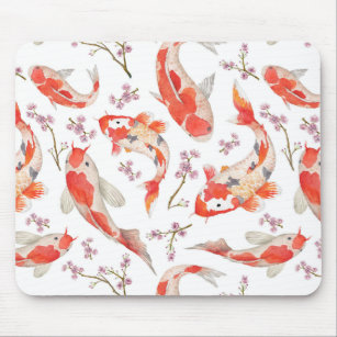 Koi Cherry Blossom Pattern Mouse Mat