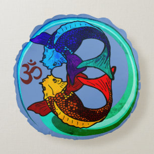 Koi Compassion Round Cushion