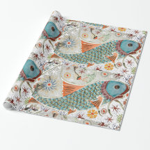 Koi Fish Art , Wrapping Paper