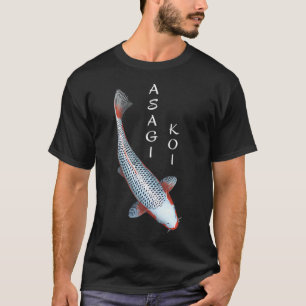 Koi Fish Asagi Variety - small with white text rig T-Shirt