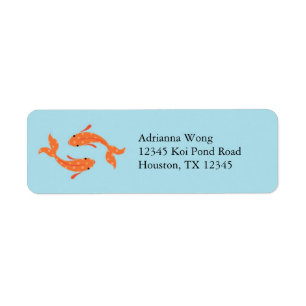 Koi Fish Avery Label