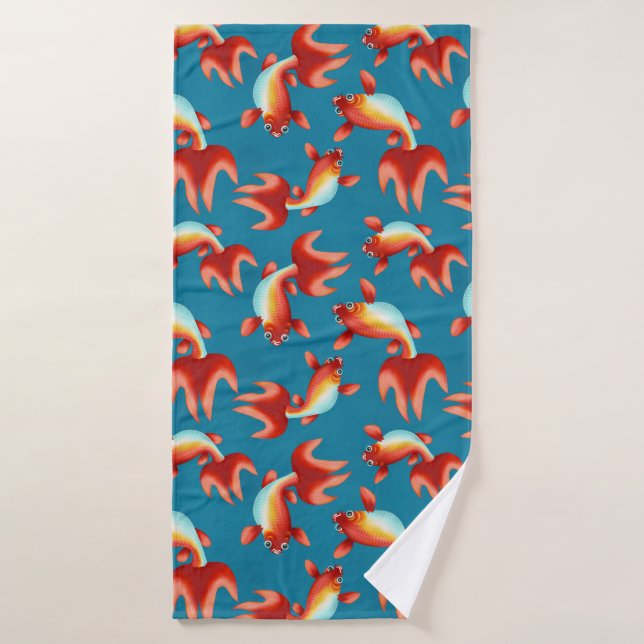 Koi Fish Bath Towel (Bath Towel)