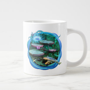 Koi Fish "BORN OF DRAGONFLY" Large Coffee Mug