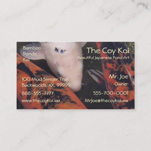 Koi Fish Business Card (Front)