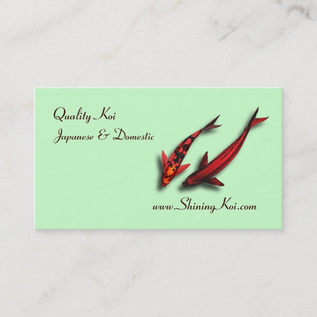 Koi Fish Business Card Template (Front)