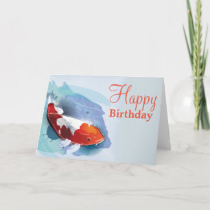 Koi fish card