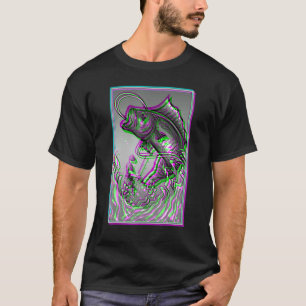 Koi Fish Carp Fishing Japanese Great Wave Off Kana T-Shirt