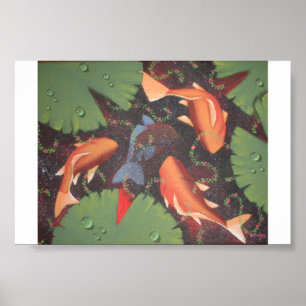 koi fish carp poster