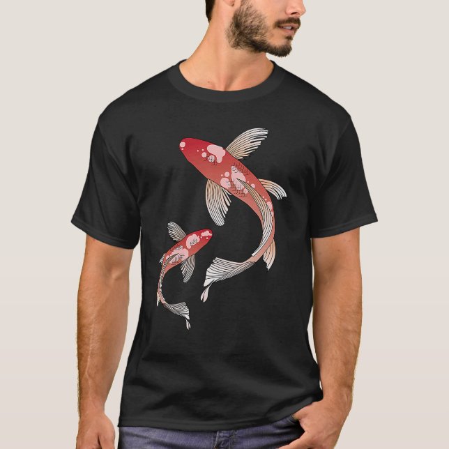 Koi Fish Chinese Yin & Yang T-Shirt (Front)