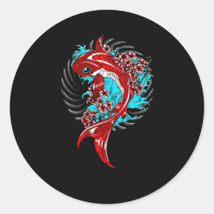 Koi Fish Classic Round Sticker