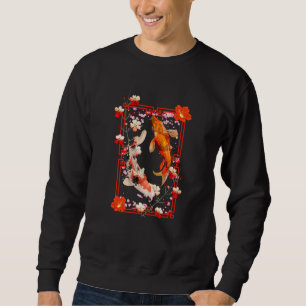 Koi Fish Coi Carp Nishikigoi Fish Japanese Cherry Sweatshirt
