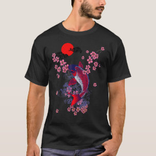 Koi Fish Coi Carp Nishikigoi Fish Japanese Cherry  T-Shirt