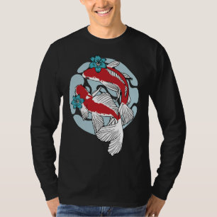 Koi Fish Couple Beautiful Japanese Fish Art T-Shirt