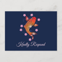 Koi FIsh Custom RSVP Card