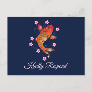 Koi FIsh  Custom RSVP Card