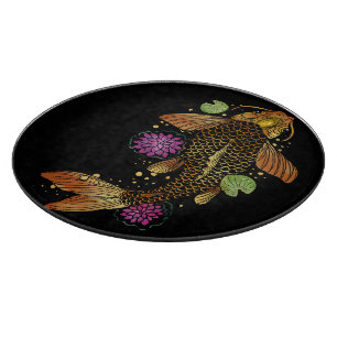 Koi Fish Cutting Board