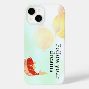 Koi Fish Dream Quote Art Print – "Follow Your Drea Case-Mate iPhone 14 Case