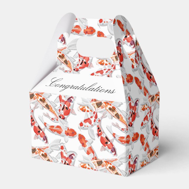 Koi fish favour box (Front Side)