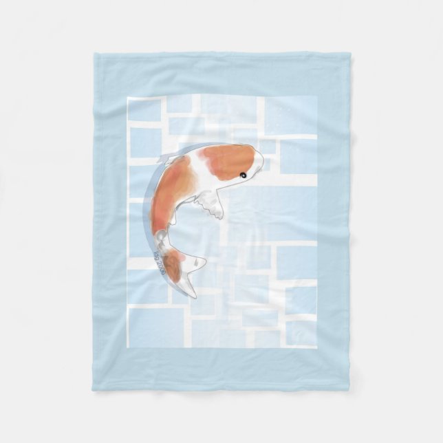 Koi Fish Flannel Blanket (Front)