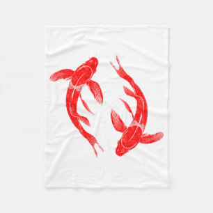 Koi Fish Fleece Blanket
