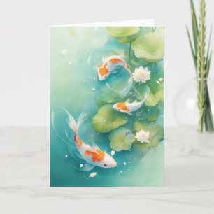 Koi Fish Gentle Symphony Card