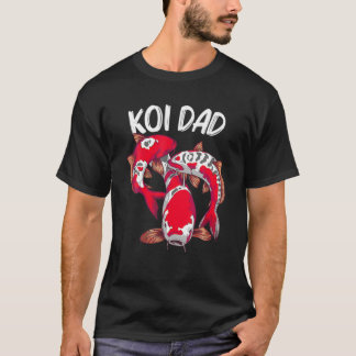 Koi Fish Gift For Dad Men Japan Koi Carp Fishes Po T-Shirt