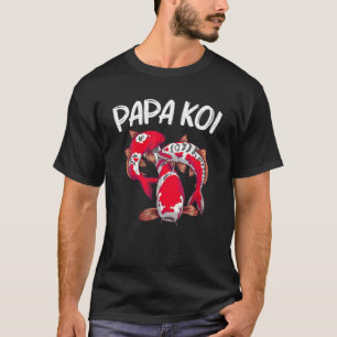 Koi Fish Gift For Dad Men Japan Koi Carp Fishes Po T-Shirt