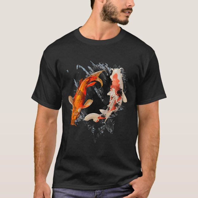 Koi Fish I Koi Carp Pond Japan Tattoo T-Shirt (Front)