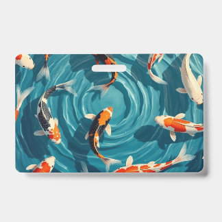 koi fish ID badge